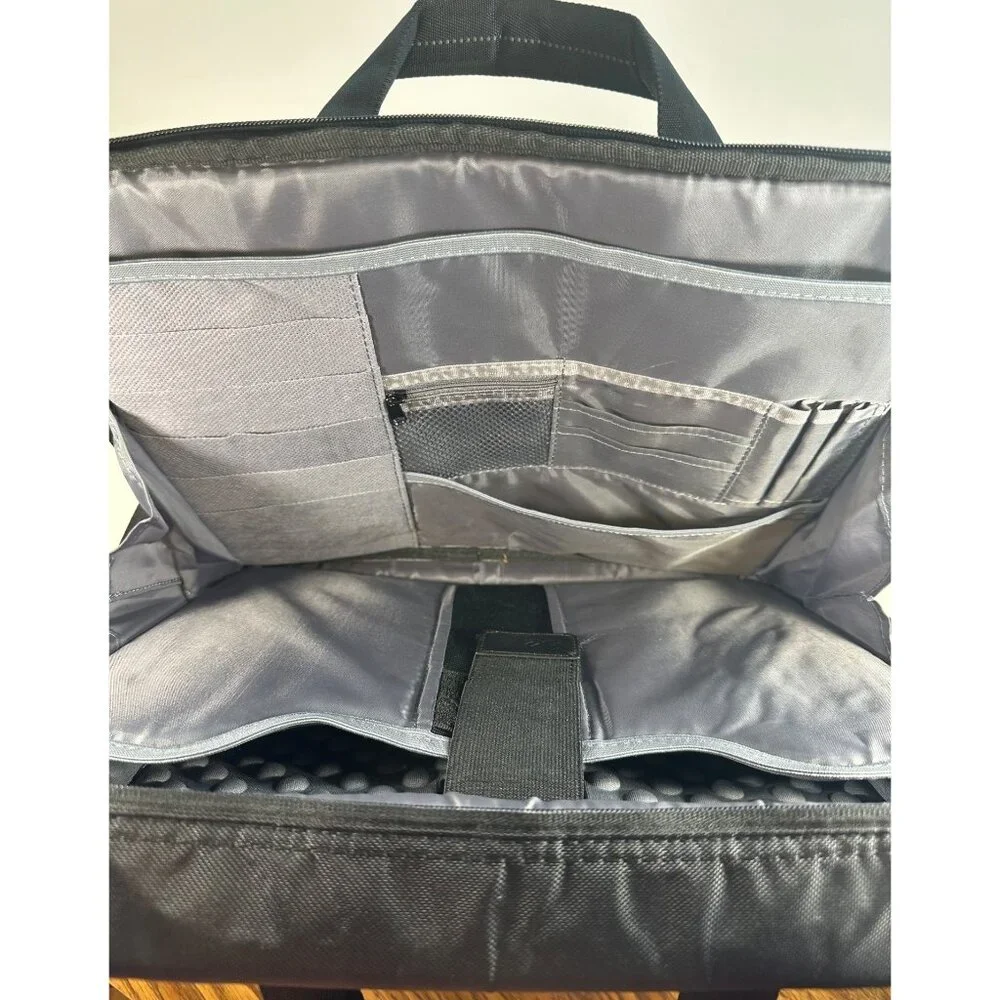 Dell Black Nylon Laptop Bag With Adjustable Shoulder Strap & Multiple Compartmen